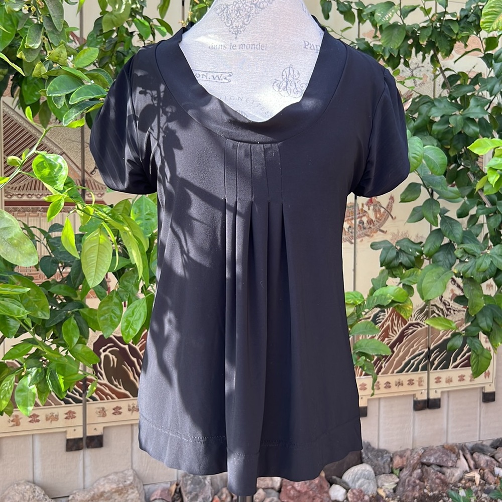 WHBM black blouse